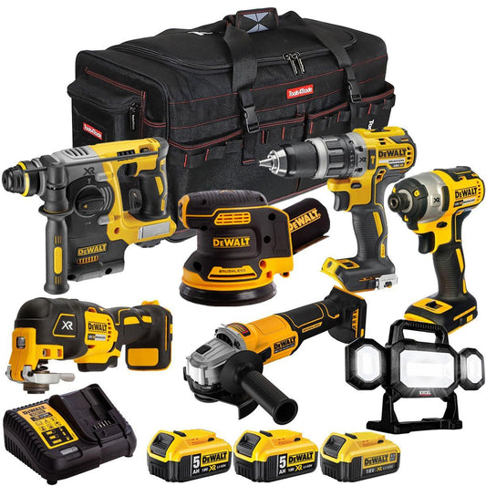 Dewalt 18V 7 Piece Combo Kit with 3 x Batteries & Charger T4TKIT-2249