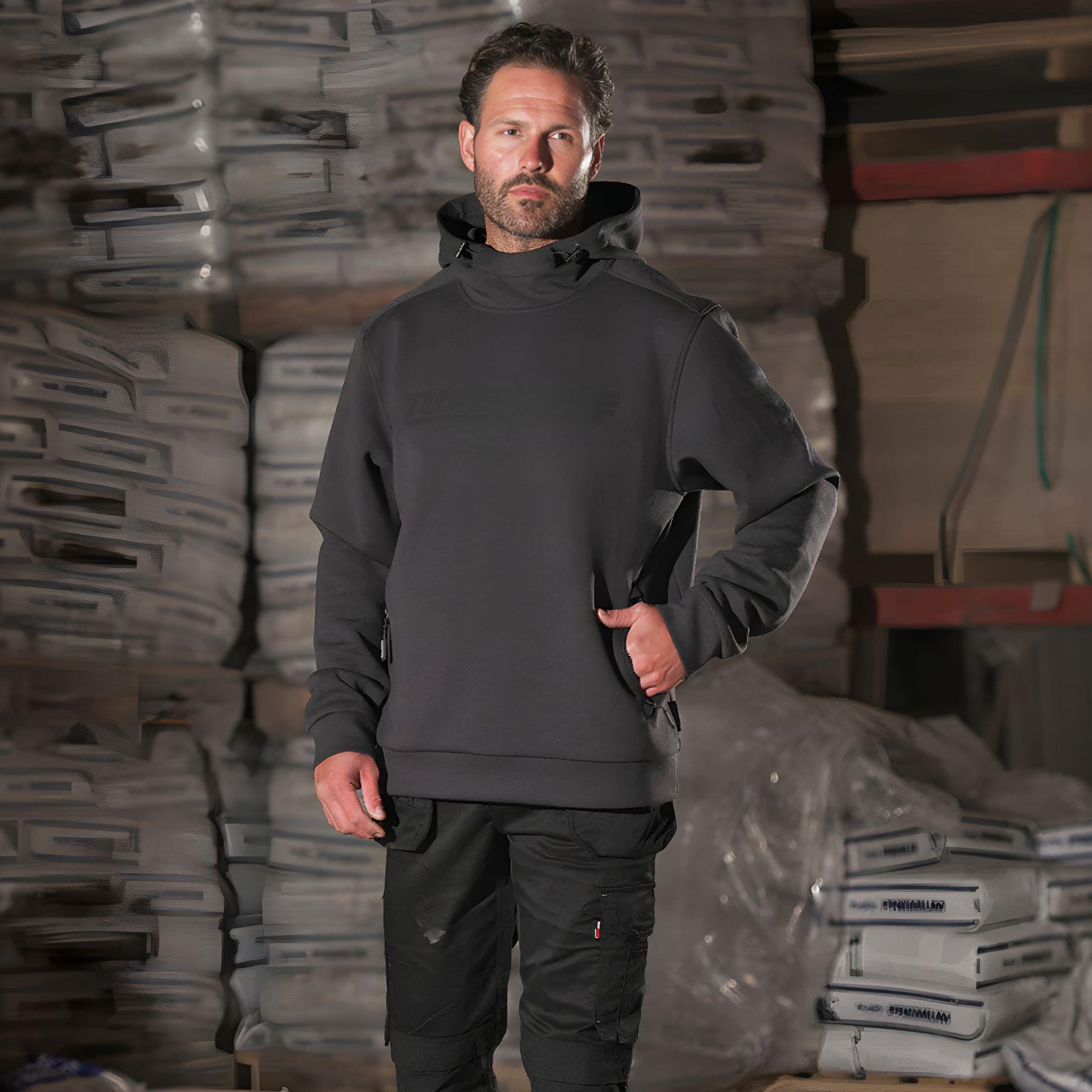 TuffStuff 188 4-Way Stretch Hudson Logo Hoodie Grey - Size XL