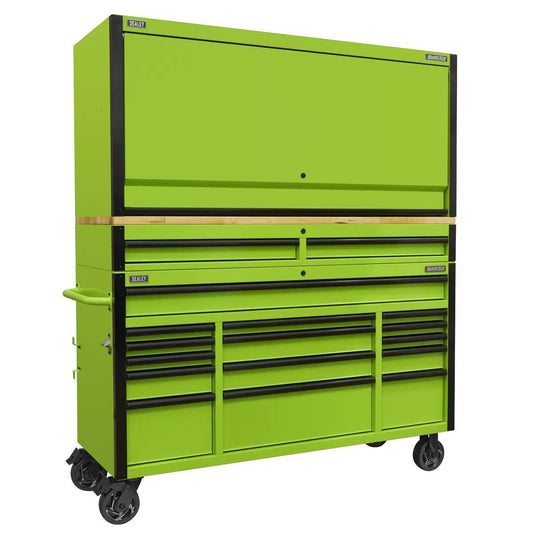 Sealey AP6115BECOMBO1 Mobile Trolley 15 Drawer 1549mm Wooden Worktop