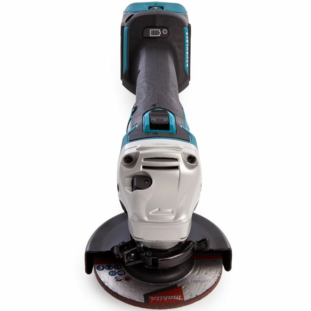 Makita DGA463Z 18V Brushless 115mm Angle Grinder with 1 x 3.0Ah Battery & Charger