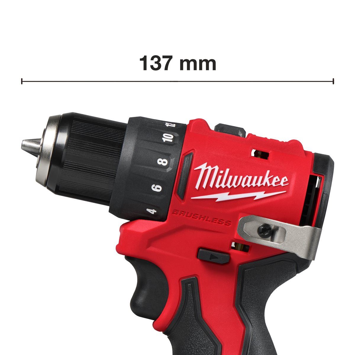 Milwaukee M12BLDDRC-202C 12V Brushless Drill Driver with 2 x 2.0Ah Battery Charger & Case 4933499687