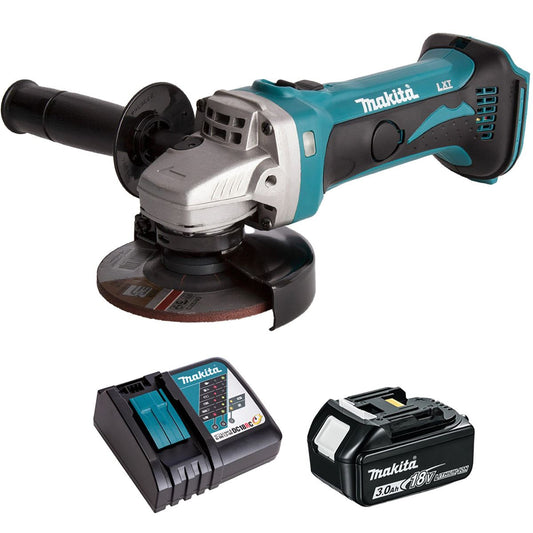 Makita DGA452Z 18V 115mm Angle Grinder with 1 x 3.0Ah Battery & Charger