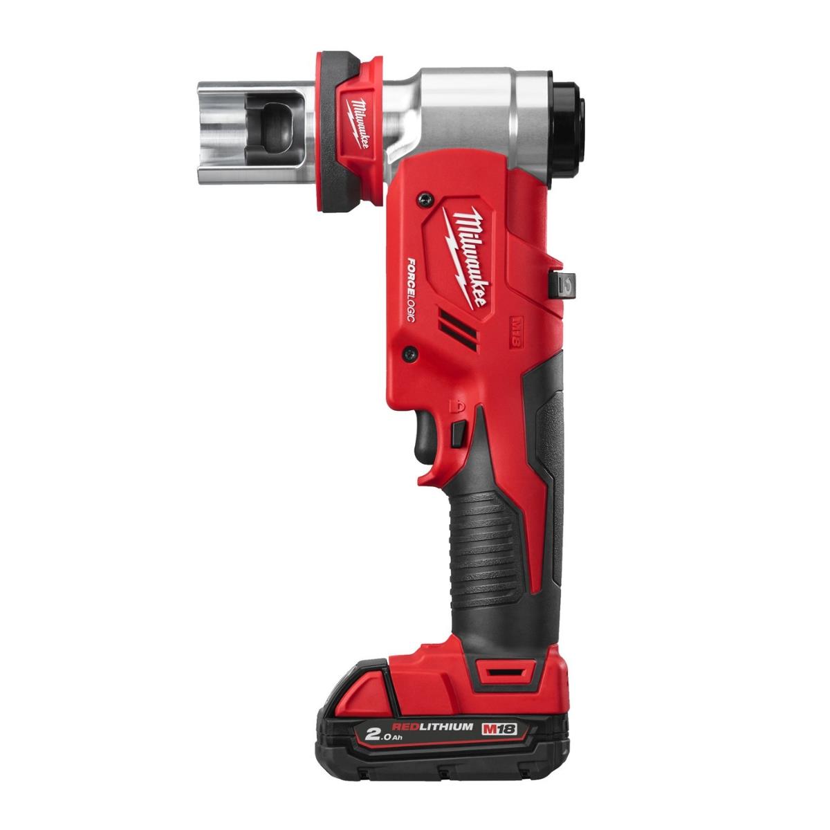 Milwaukee M18HKP-201CA 18V Brushless Force Logic Hydraulic Knockout Punch with 1 x 2.0Ah Battery Charger & Case 4933451205