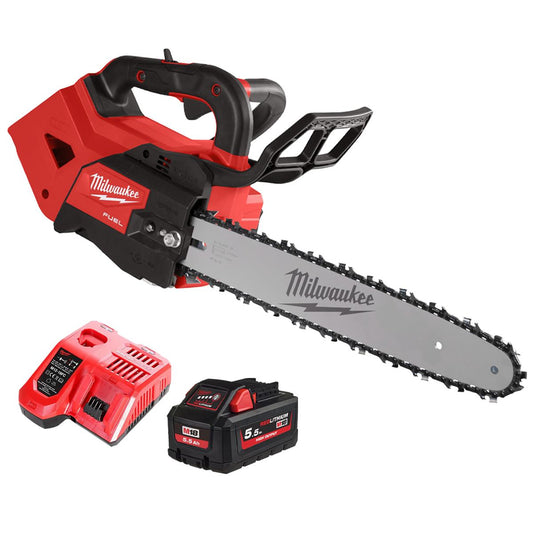 Milwaukee M18FTHCHS35-0 18V FUEL Brushless 35cm Top Handle Chainsaw With 1 x 5.5Ah Battery & Charger