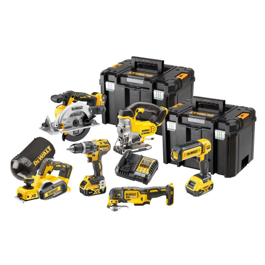 Dewalt DCK667P3T 18V Brushless 6 Piece Kit With 3 x 5.0Ah Batteries Charger & 2 x Deep TSTAK Carry Cases