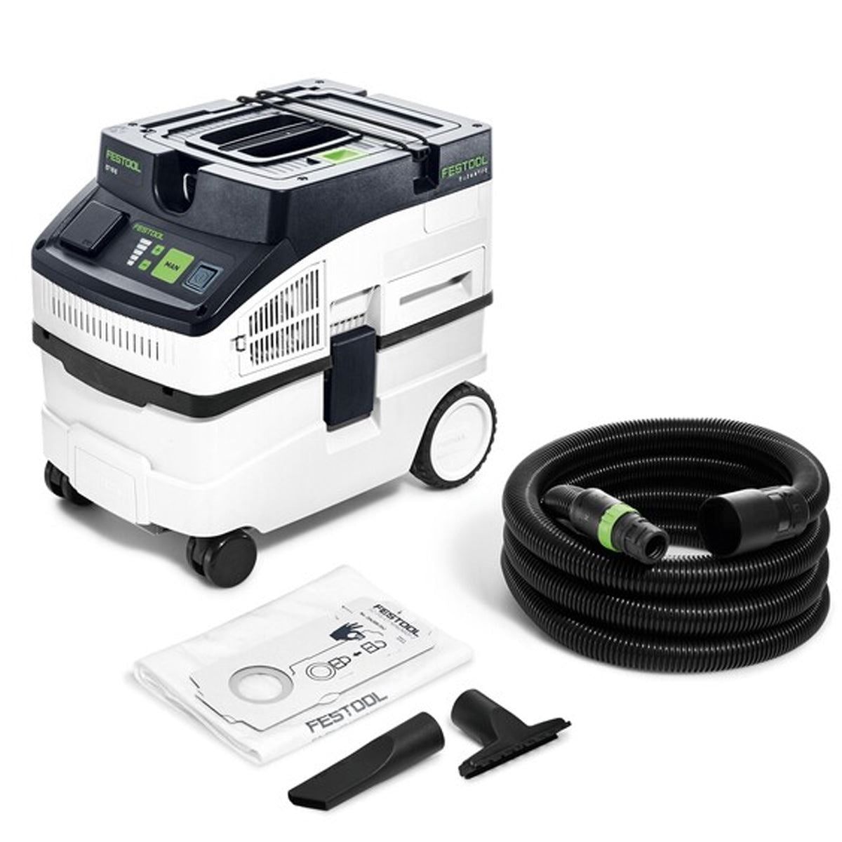 Festool CLEANTEC CT 15 Mobile Dust Extractor 15L 230V GB - 578329 With Floor Cleaning Set 577259