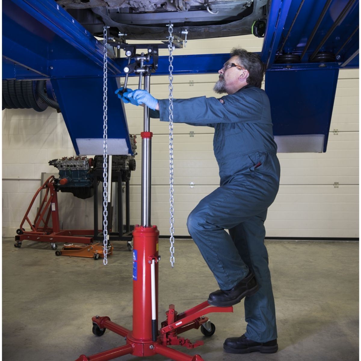 Sealey 500TTJ Transmission Jack 0.5tonne Vertical Telescopic