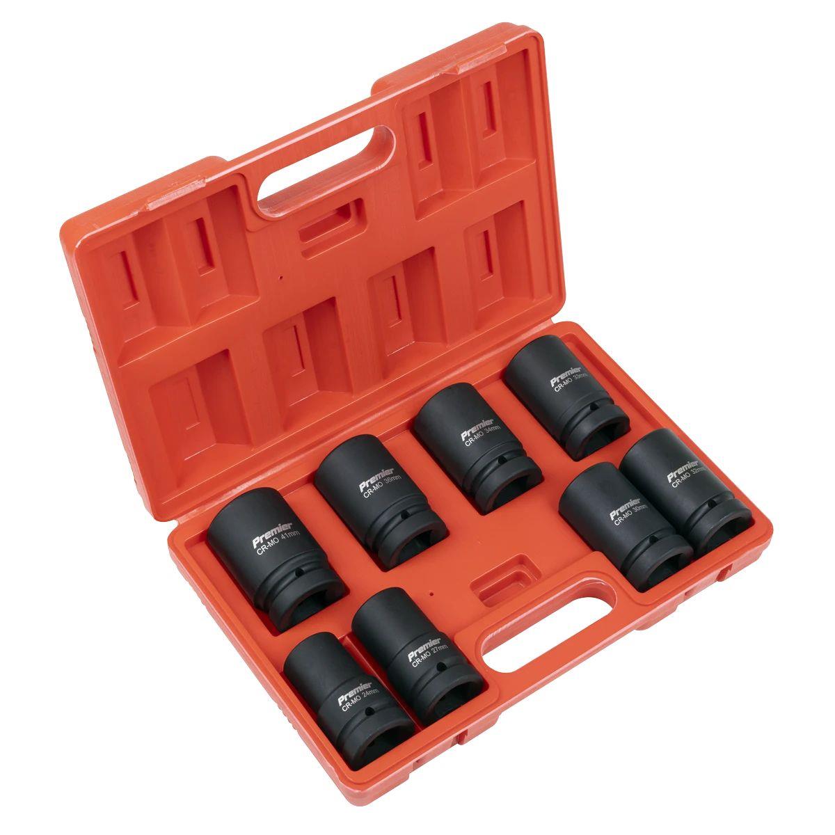Sealey AK888M Impact Socket Set 8pc Deep 1