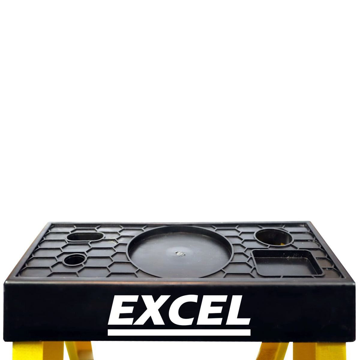 Excel Heavy Duty Fibreglass 6 Tread Ladder with 3 Step Hop Up Ladder