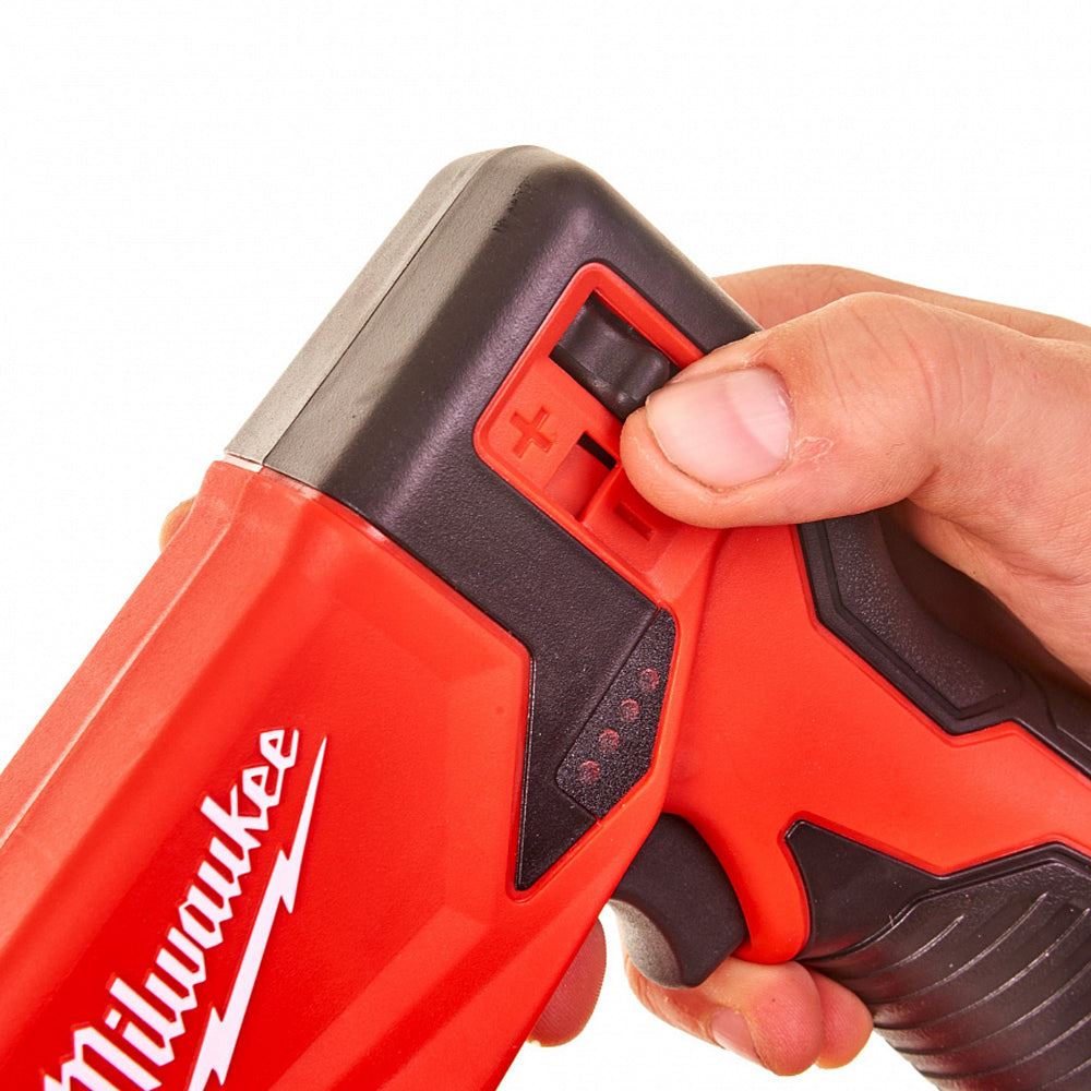 Milwaukee M12BST-0 12V Sub Compact Second Fix Stapler with 2 x 2.0Ah Batteries & Charger