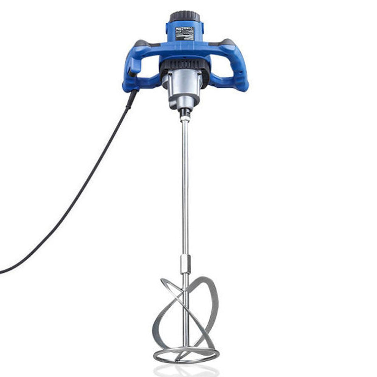 Hyundai HYPM1600E Paddle Mixer with 5-Piece Trowel Set 230V/1600W Mixing Tool for Plaster, Mortar & Paint