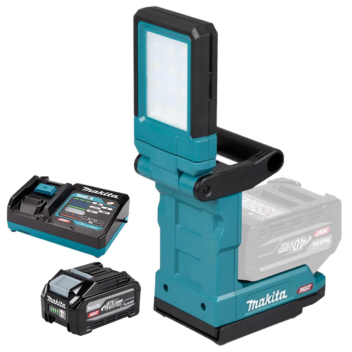 Makita ML013G 40V Max XGT Magnetic Light with 1 x 4.0Ah Battery & Charger