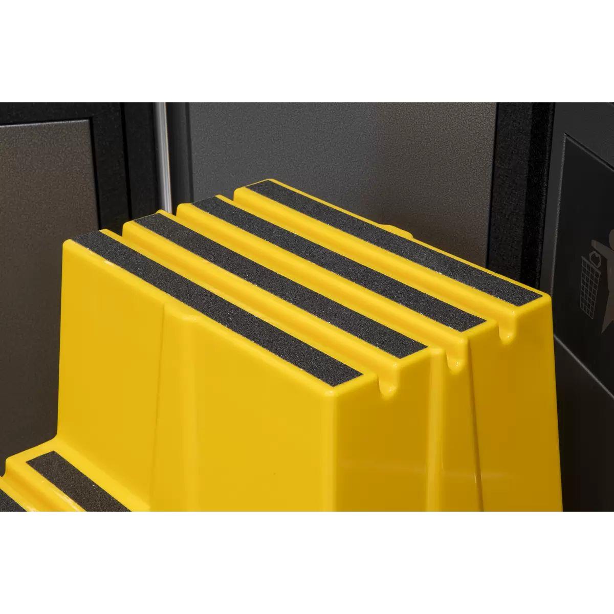 Sealey KS7 Heavy-Duty 3-Step Safety Steps with Anti-Slip Treads 150kg Capacity, Yellow EN 14183
