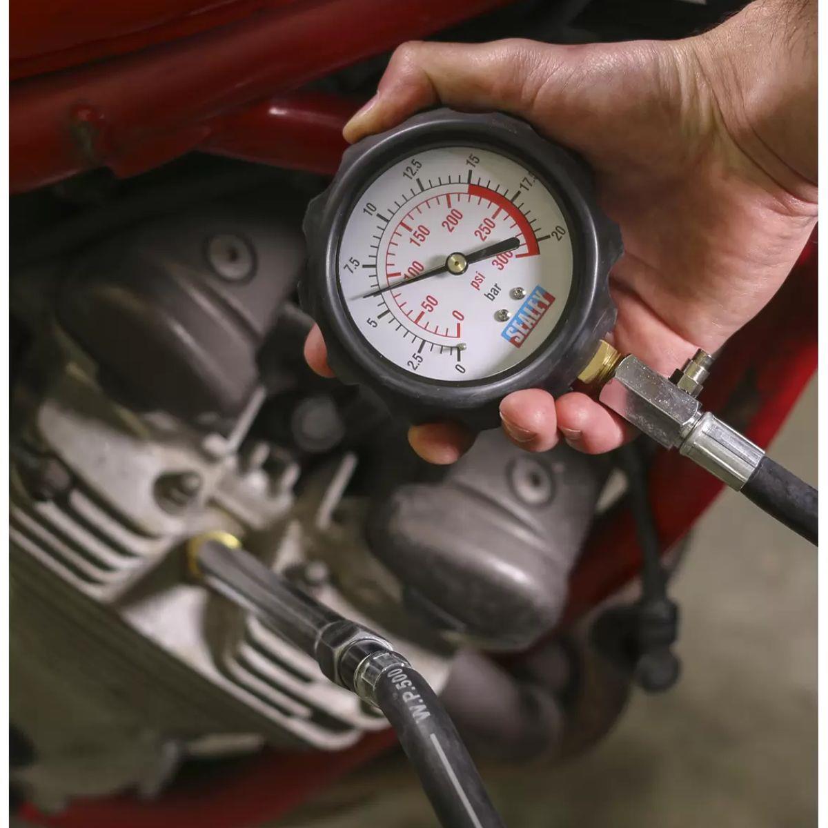 Sealey VSE300D Petrol Compression Tester Deluxe Kit 6pc
