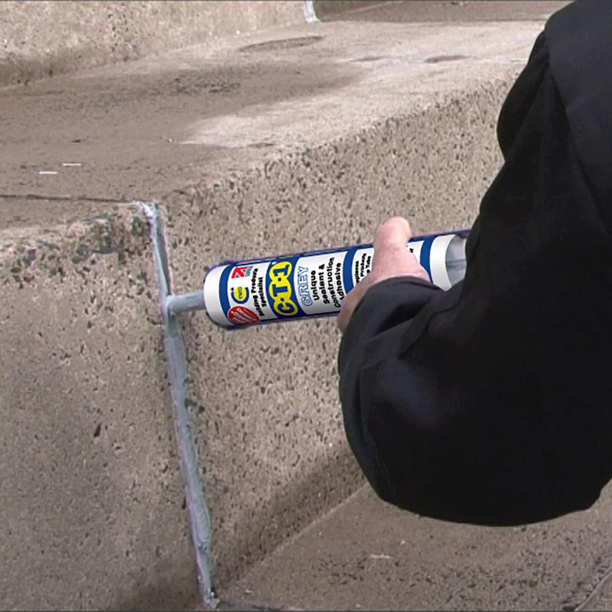 C-TEC CT1 290ml Unique Sealant & Construction Adhesive Black Pack of 5