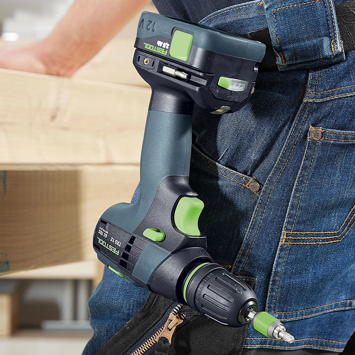 Festool TXS 12 2,5-Set GB 12V Brushless Drill Driver With 2 x 2.5Ah Batteries, Charger, Accessories & Case - 576875