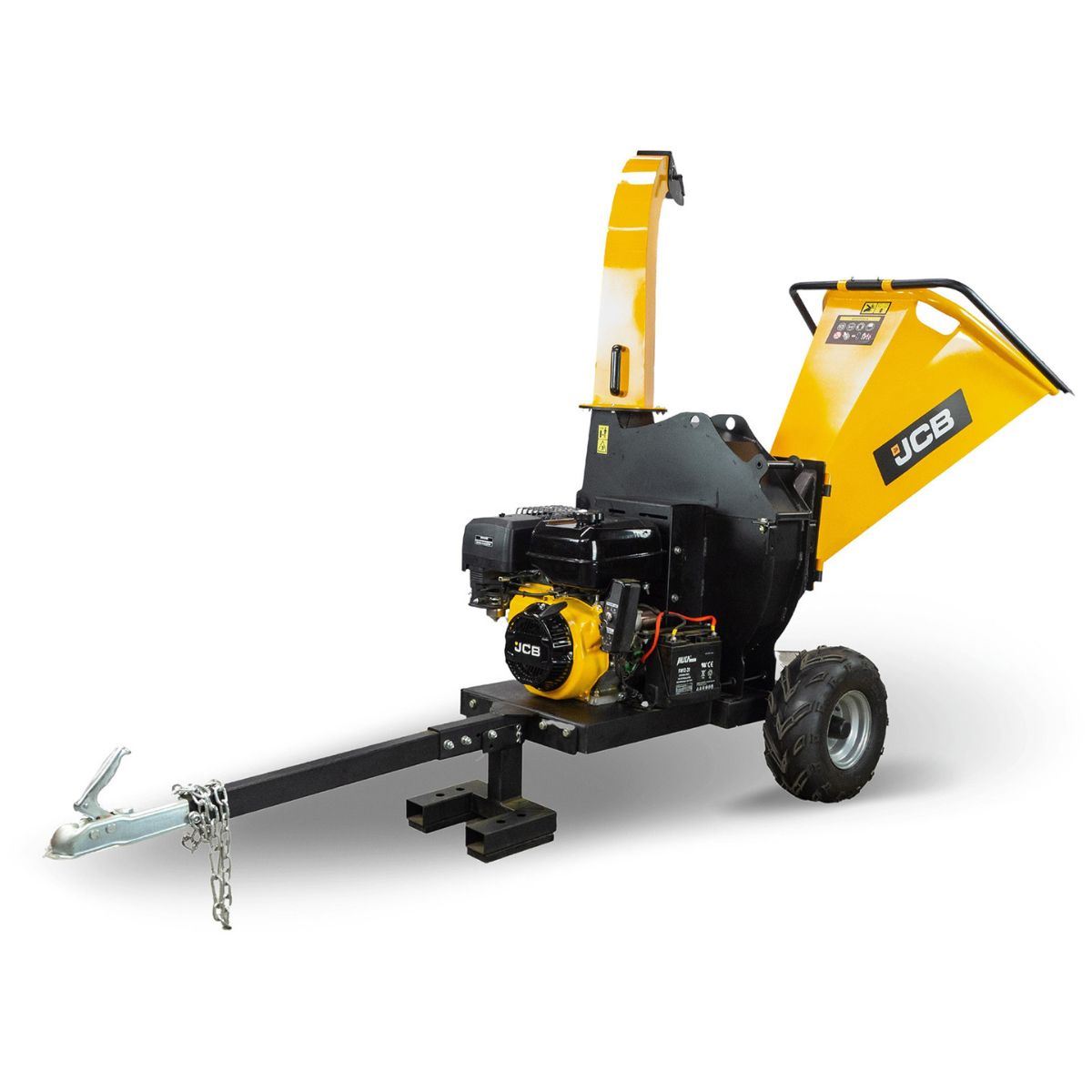 JCB CH150120PE 120mm Heavy-duty Petrol Wood Chipper 15hp 4-Stroke Electric Start