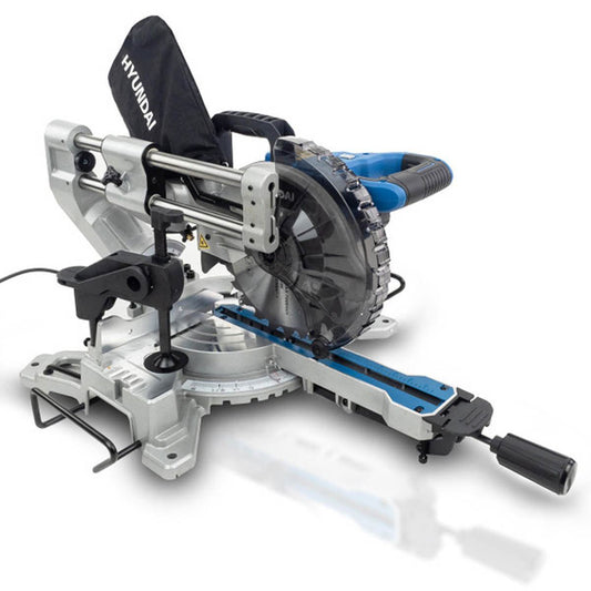 Hyundai HYMS1500E Mitre Saw with 210mm Blade 230V/1500W Crosscut Saw for Precision Cutting