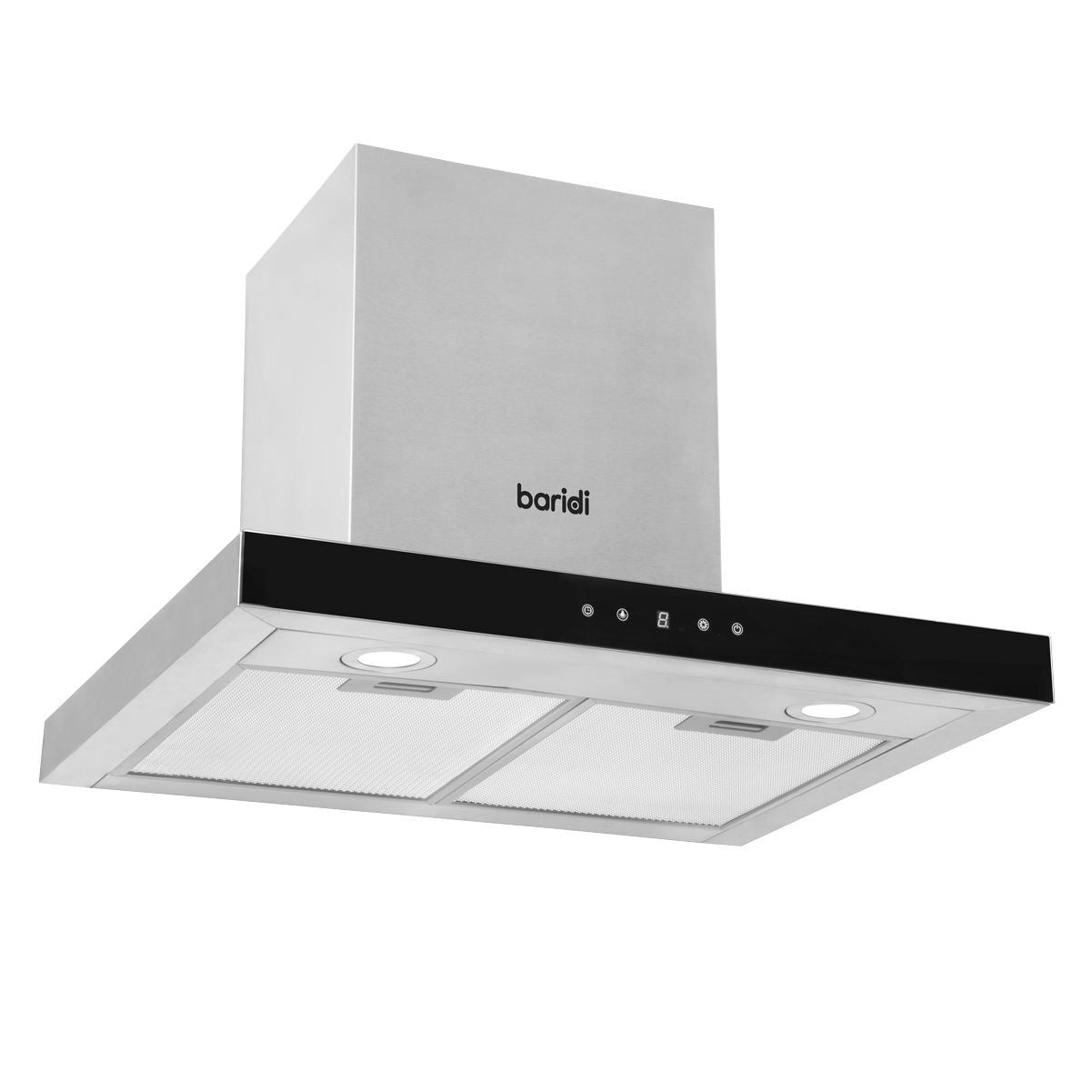 Sealey DH130 Baridi T-Shape Chimney Cooker Hood with Carbon Filters 60cm Stainless Steel