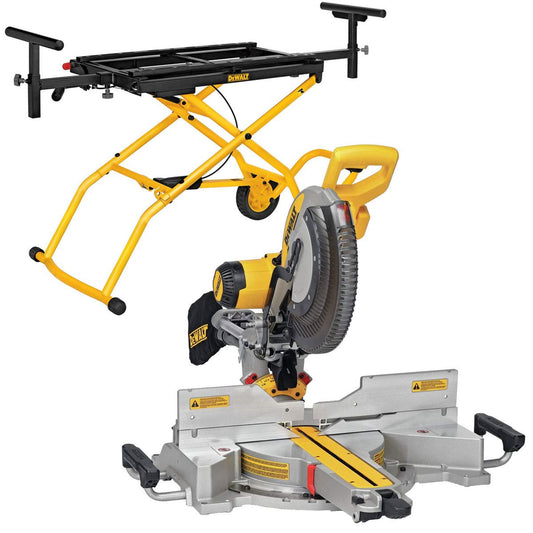Dewalt DWS780 305mm XPS Sliding Compound Mitre Saw 240V with Folding Rolling Stand