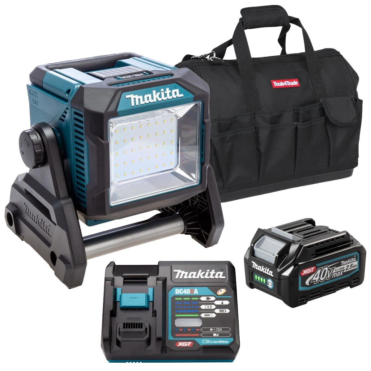 Makita ML005GX 40VMax XGT Worklight with 1 x 2.5Ah Battery, Charger & Bag