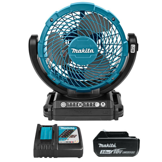 Makita DCF102Z 14.4V/18V LXT Portable Fan with 1 x 3.0Ah Battery & Charger