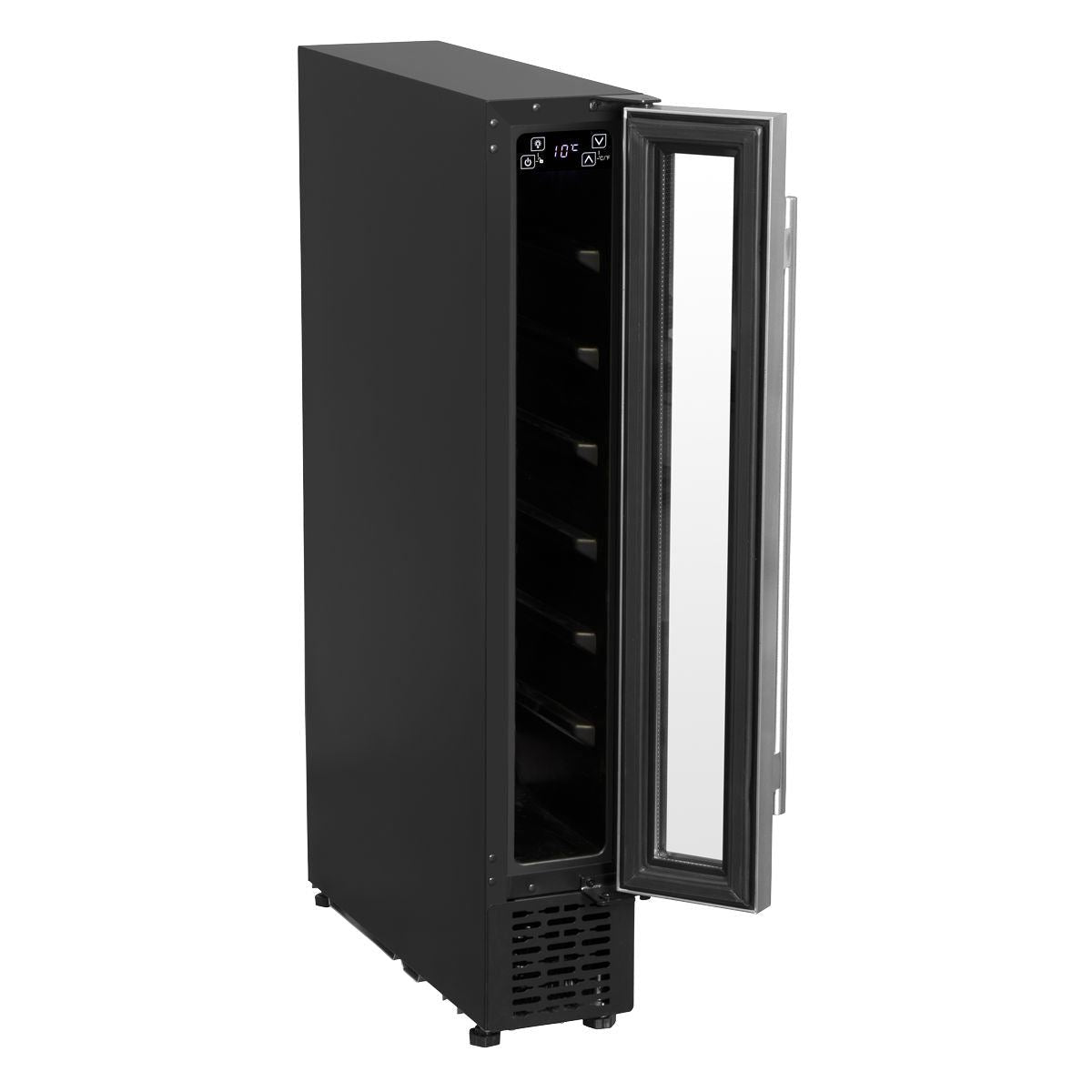 Sealey DH77 Baridi Extra-Slim 7 Bottle Fridge & 20L Cooler 15cm Stainless Steel 230V