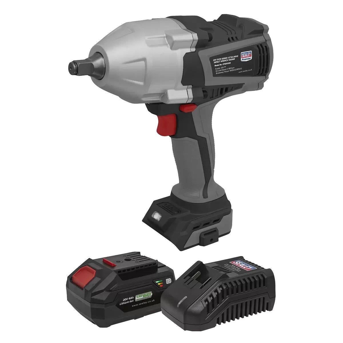 Sealey CP20VXIWKIT Premier 20V Impact Wrench Kit  1/2