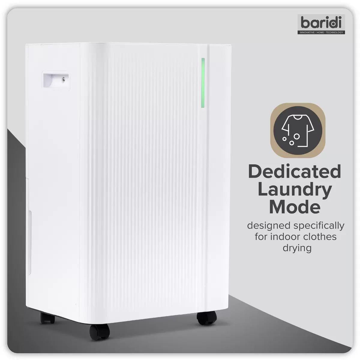 Sealey DH148 Baridi Dehumidifier with Digital Display & 24hr Timer 20L White 230V