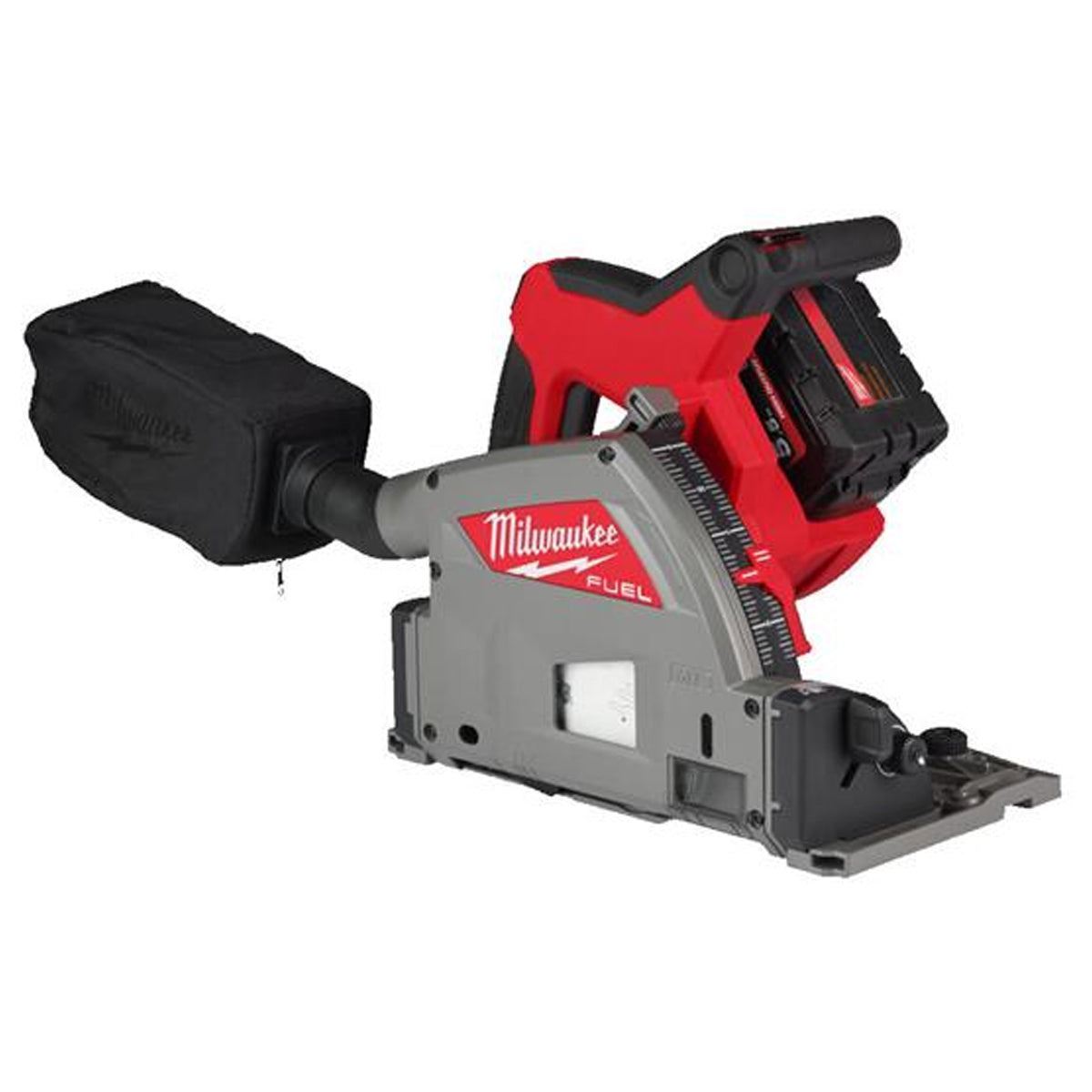 Milwaukee M18FPS55-0P 18V 165mm Fuel Brushless Plunge Saw with 2 x 5.5Ah Battery, Guide Rail Kit & M18VC2-0 Wet and Dry Vacuum Cleaner