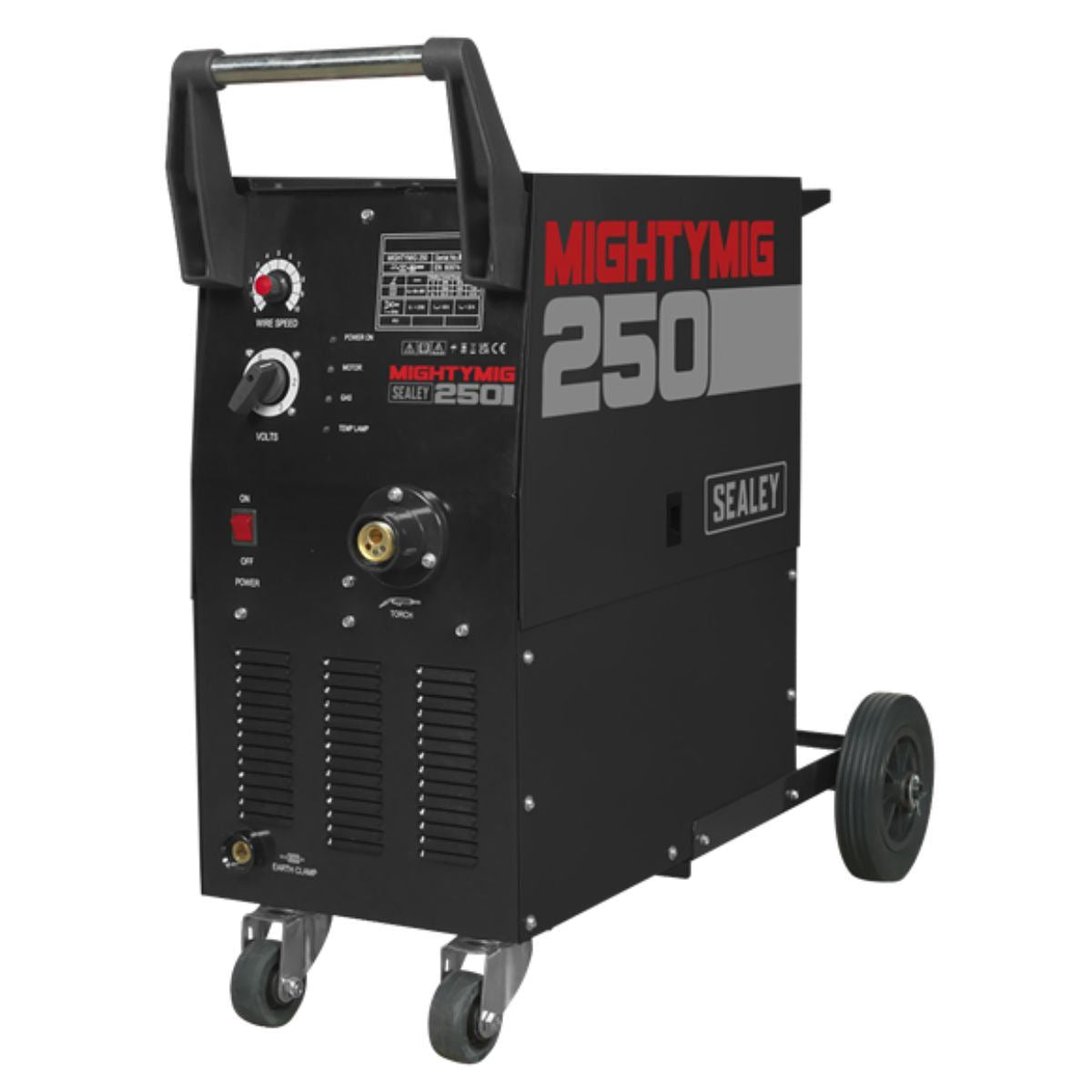 Sealey MIGHTYMIG250 250A Professional Gas/No-Gas MIG Welder with Euro Torch 230V