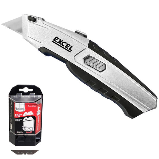 Excel Auto Reload Utility Knife & 5 Blades with Dispenser 100 Piece