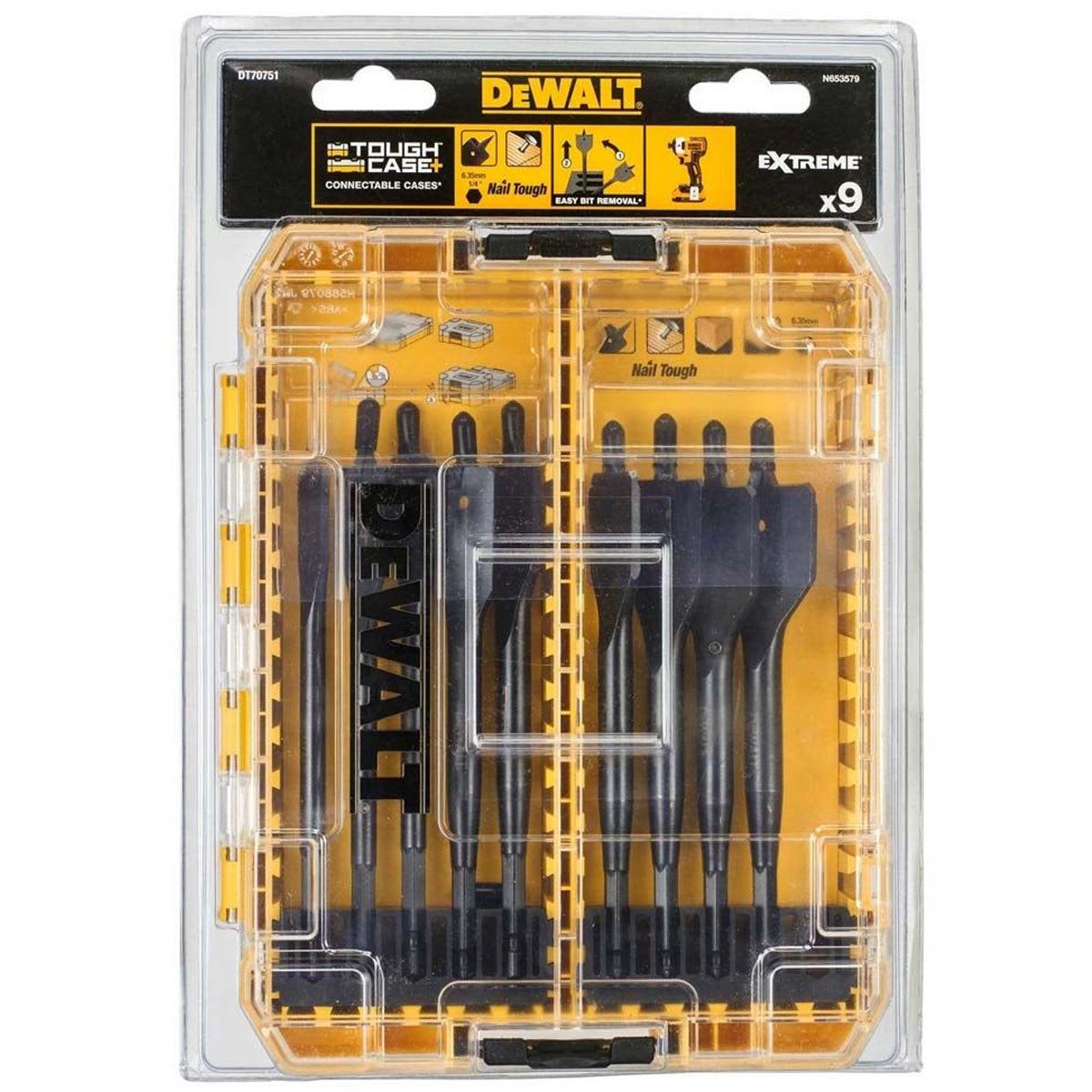 DeWalt DT70751-QZ Extreme Flat Bit Set 9 Piece
