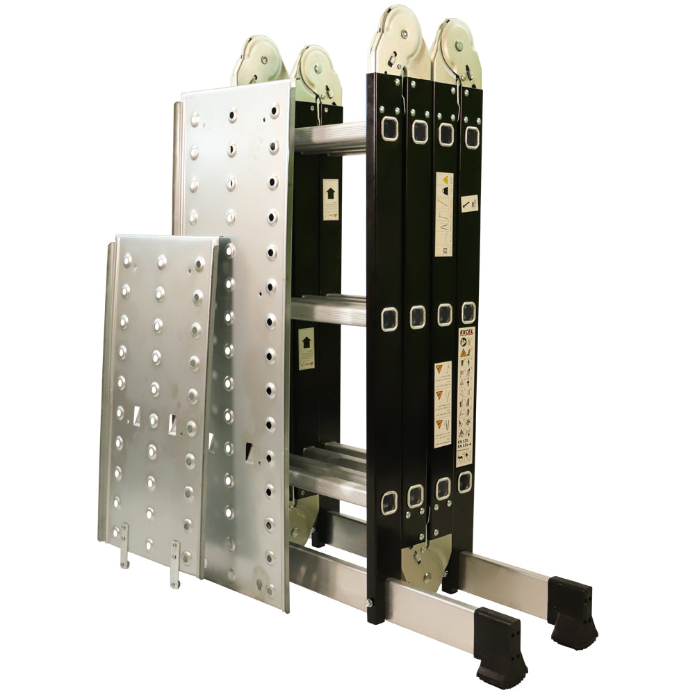 Excel 12 Tread Steel Multi-Purpose Combination Ladder with Platform