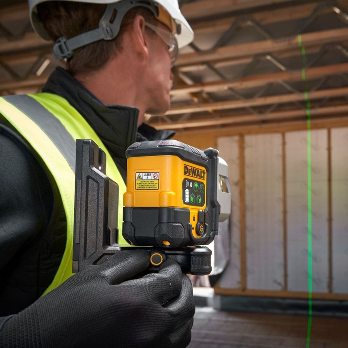 Dewalt DCLE14301GB-XJ USB 3 x 180 Degree Green Beam Laser Level Body Only with Case
