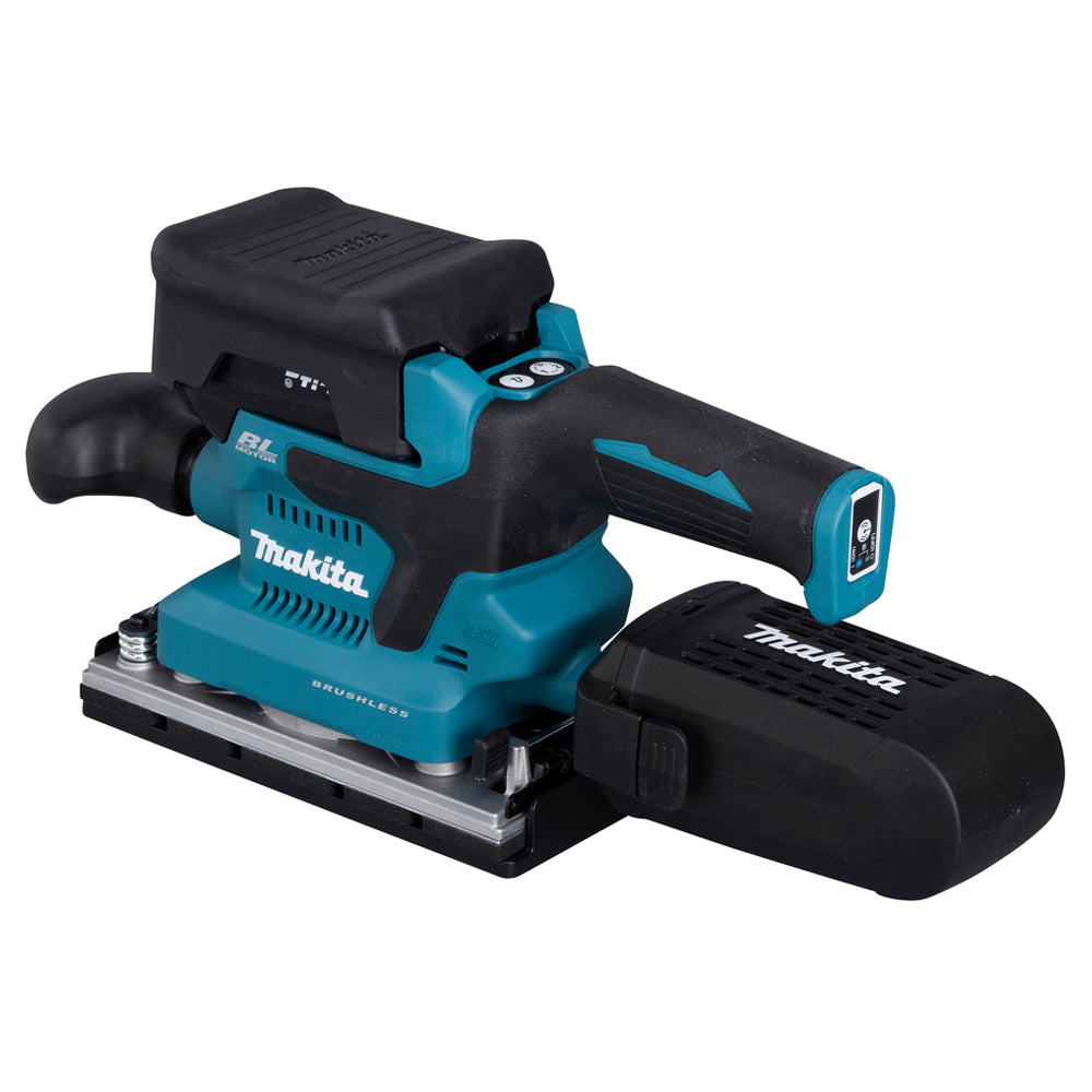 Makita DBO381ZU 18V Brushless Finishing Sander with 1 x 4.0Ah Battery & Charger