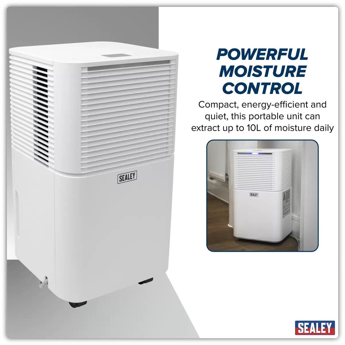 Sealey SDH102 10L Dehumidifier 230V/195W