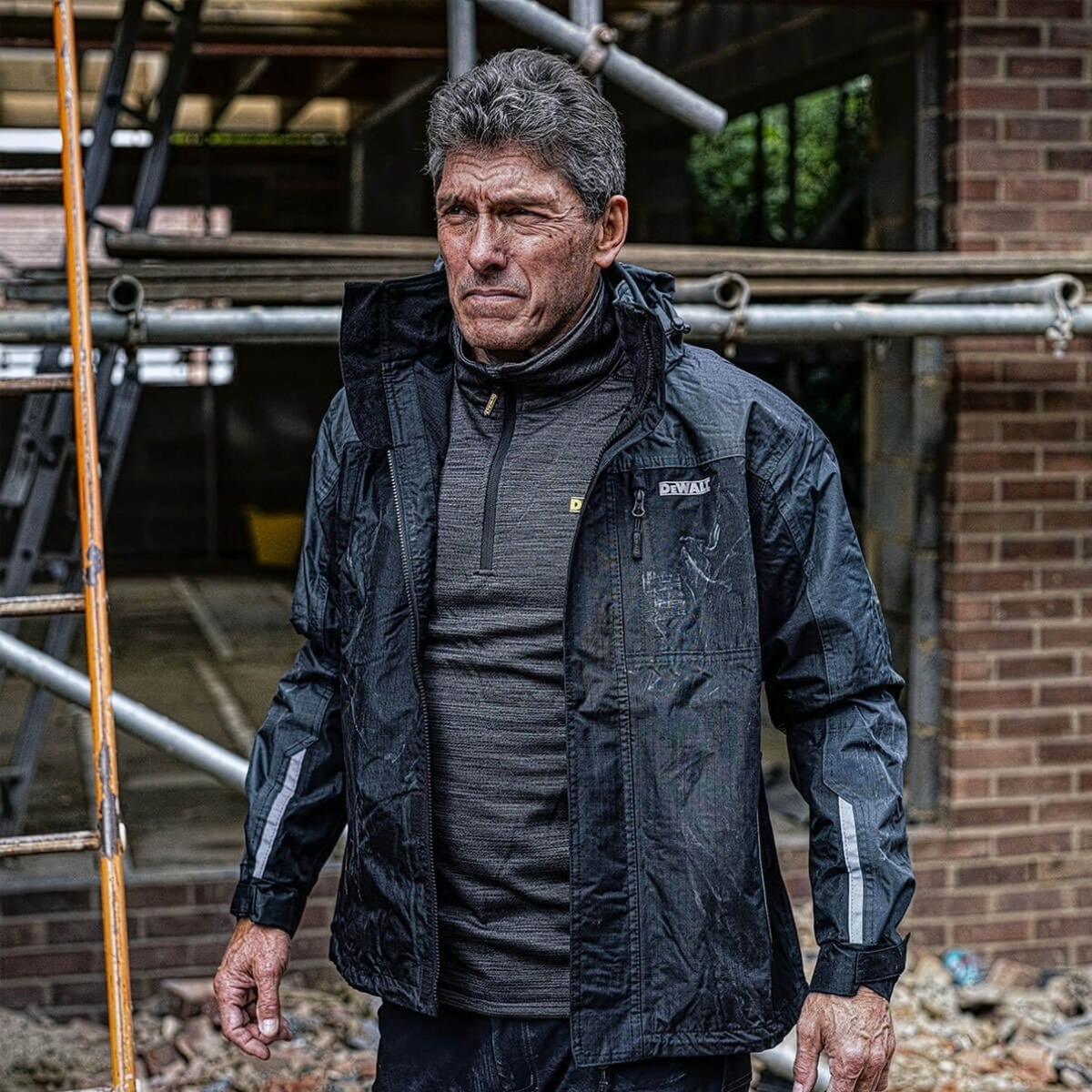 Dewalt Jonesborough 1/4In Zip Mid Layer Fleece Black/Grey - Size M