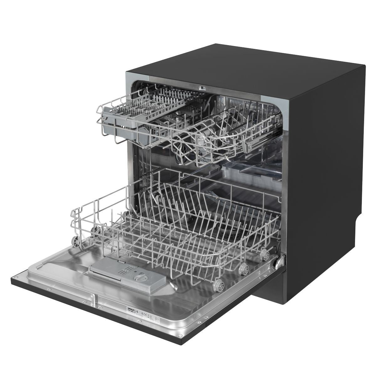 Sealey DH88 Baridi Tabletop Dishwasher 8 Place Settings 8L Capacity Black 230V/1500W