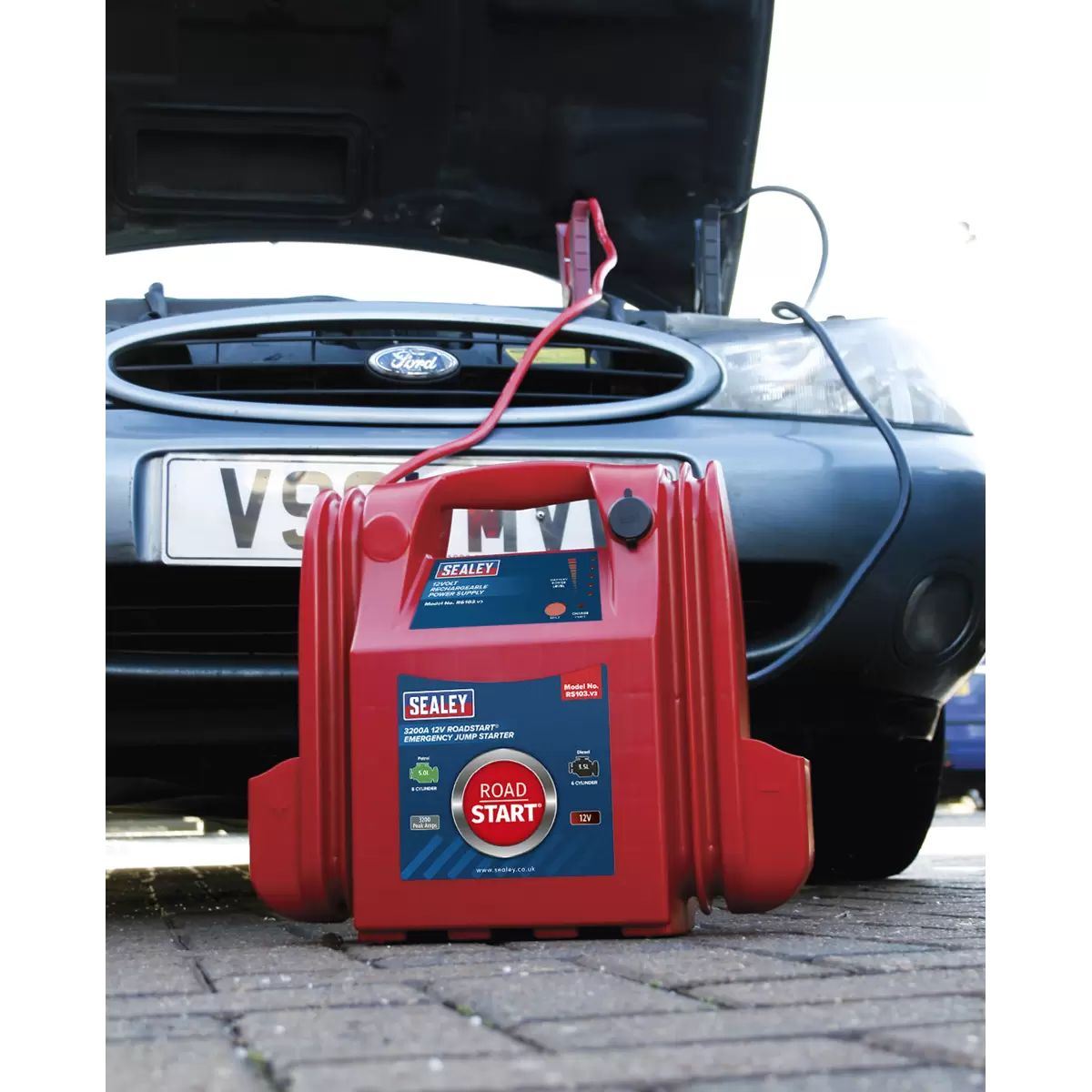 Sealey RS103 12V RoadStart Emergency Power Pack 3200 Peak Amps