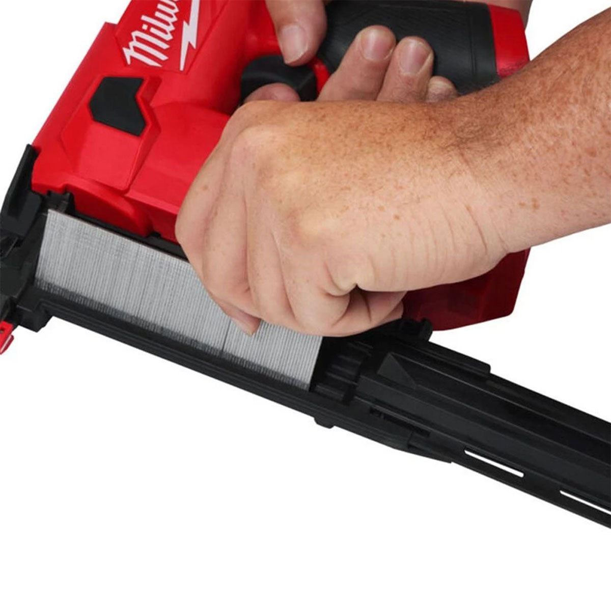 Milwaukee M12FCN18GS-202X 12V Fuel Brushless 18GA Straight Brad Nailer with 2 x 2.0Ah Battery Charger & Case 4933493356