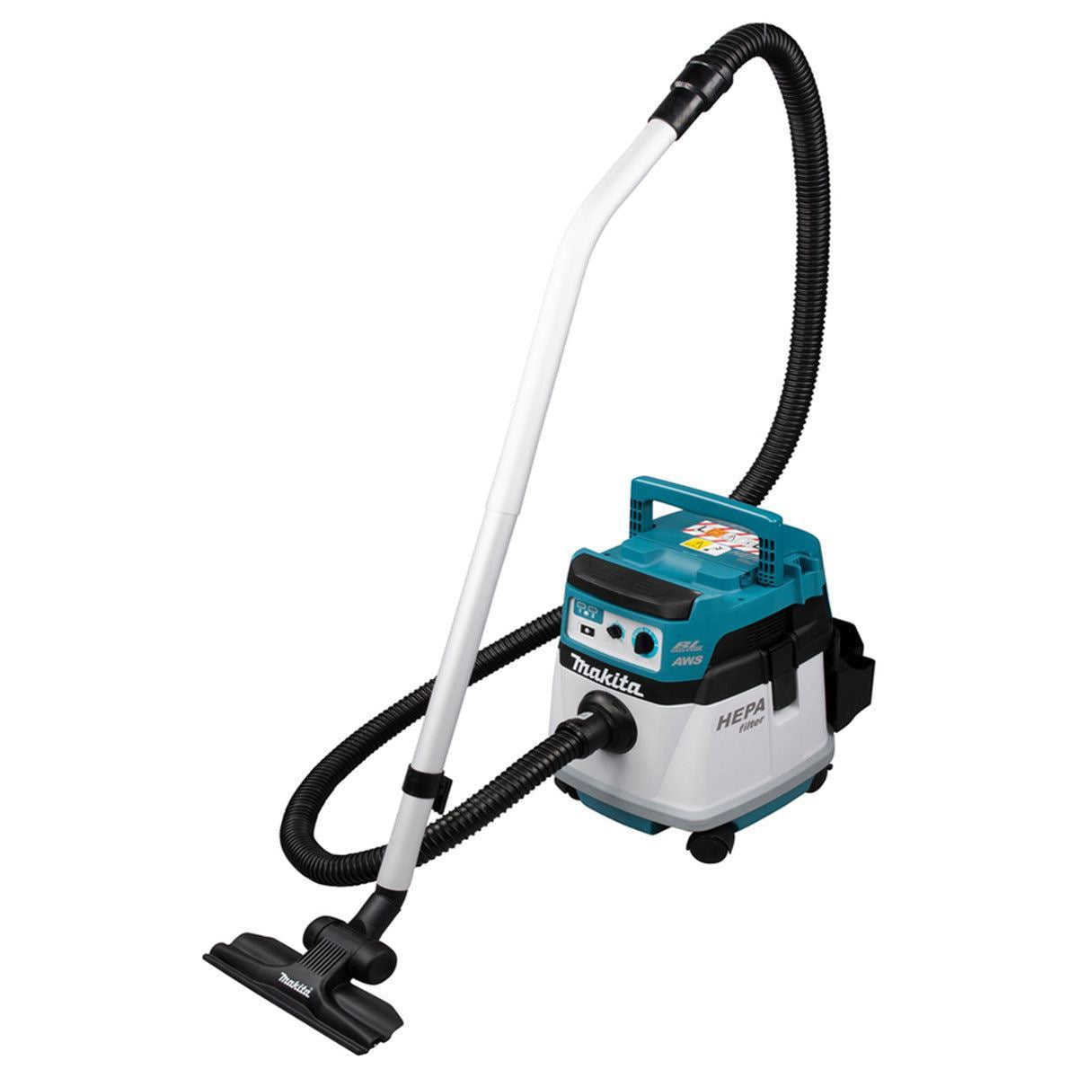 Makita DVC157LZX3 36V Brushless L-Class 15L Dust Extractor AWS with 2 x 5.0Ah Battery & Charger