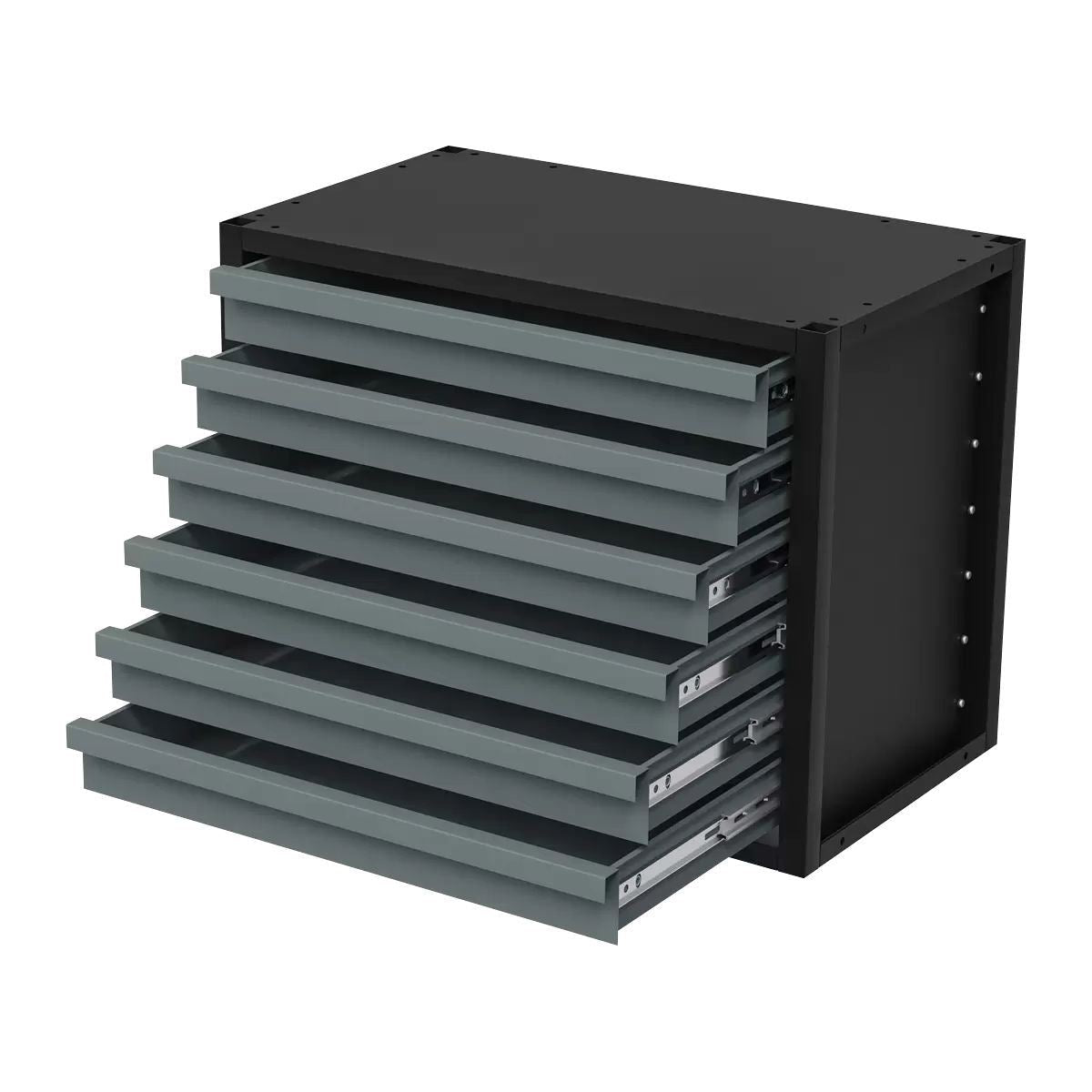 Sealey APMRM1 Modular Racking Mid Unit with 6 Drawers 580mm Practical Storage Solution for Tools