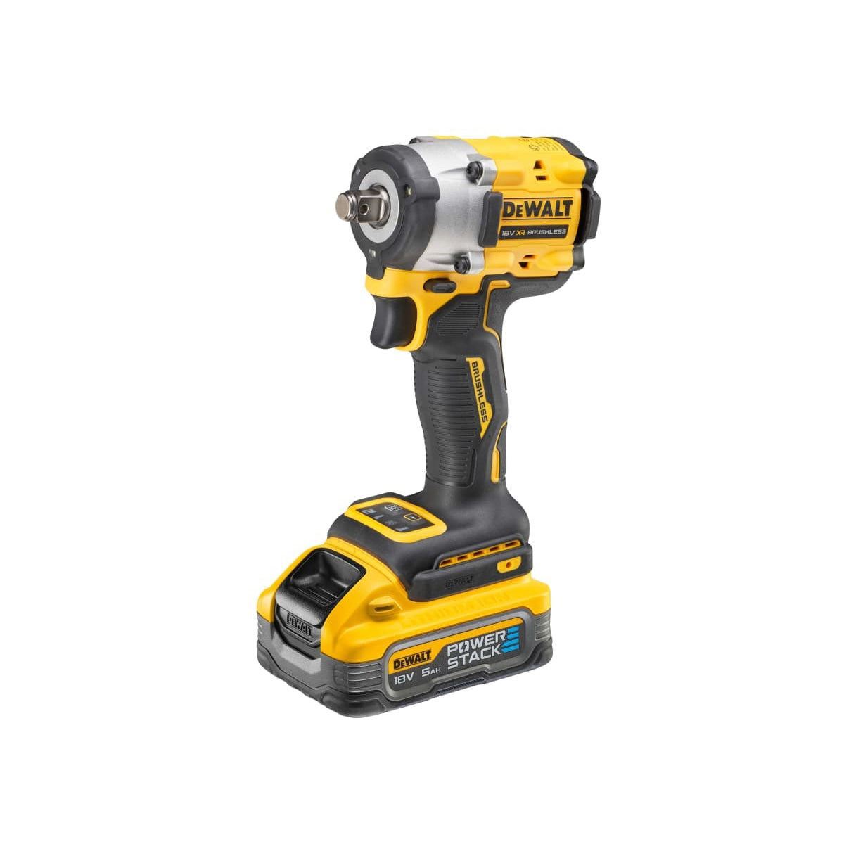 Dewalt DCF921H2T 18V Brushless 1/2'' Impact Wrench with 2 x 5.0Ah Battery Charger & Case