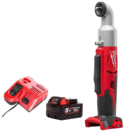Milwaukee M18BRAIW-0 18V Right Angle Impact Wrench With 1 x 5.0Ah Battery & Charger