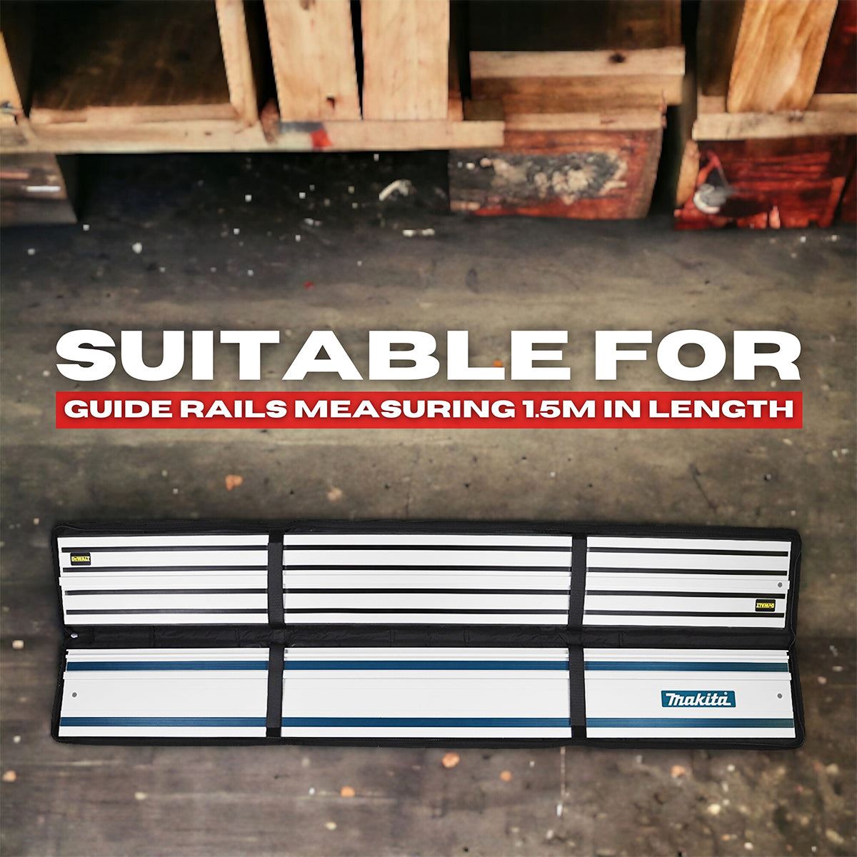 Tools4Trade 1.5m (59-Inch) Guide Rail Carry Bag - Black