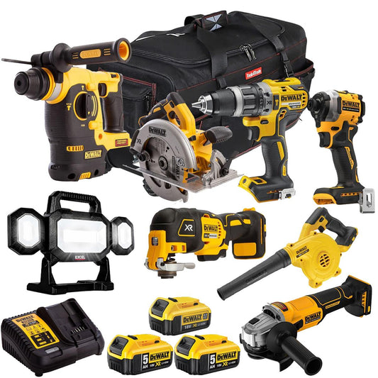 Dewalt 18V 8 Piece Combo Kit with 3 x Batteries & Charger T4TKIT-1913