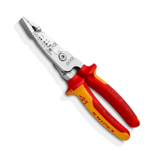 Knipex 200mm VDE Insulated Metric Wire Stripper with Multi-Component Grips 13 76 200 ME SB