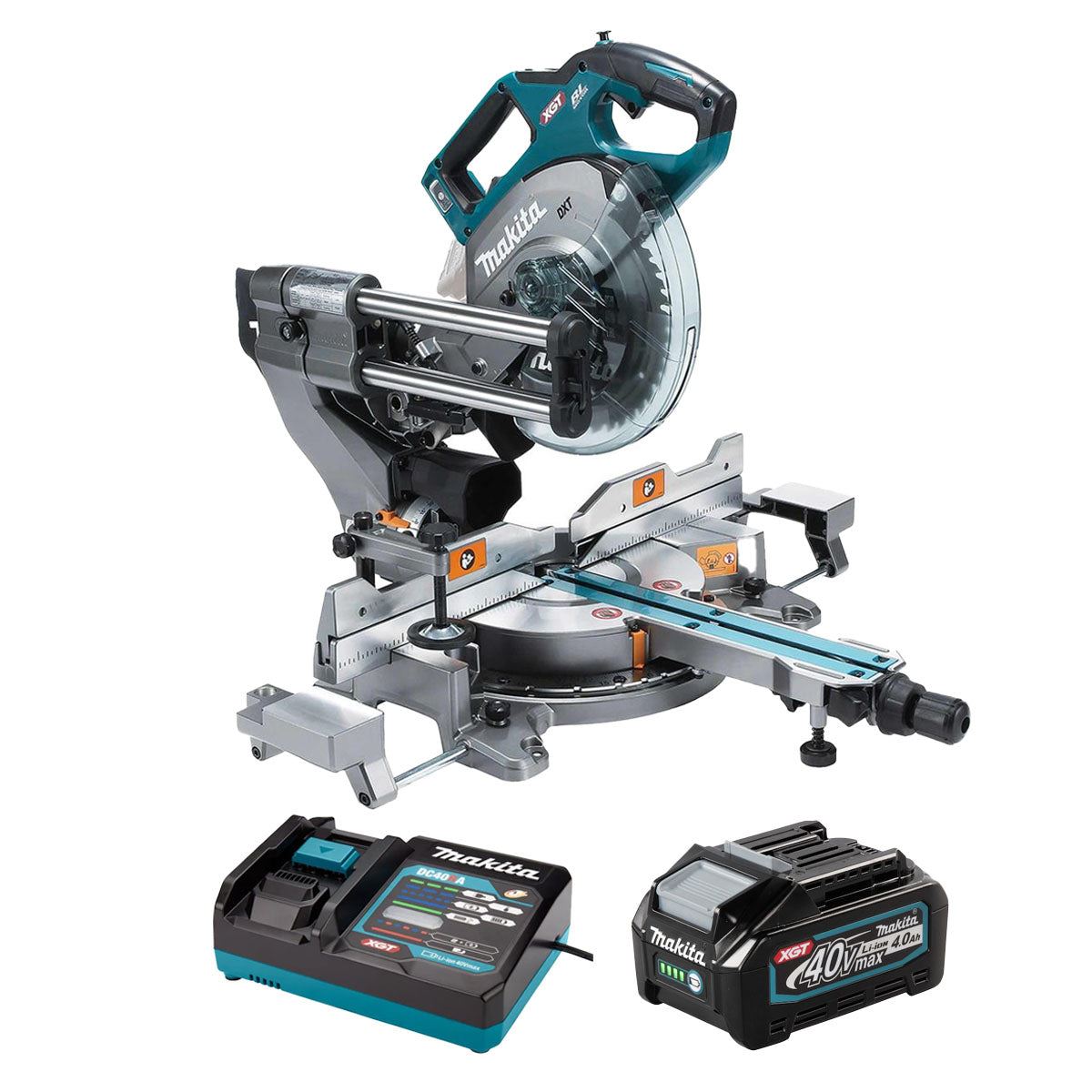 Makita LS002GZ01 40V max XGT Brushless Slide Compound Mitre Saw with 1 x 4.0Ah Battery & Charger