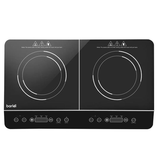 Sealey DH146 Baridi Portable Induction Hob with 2 Cooking Zones 60 x 36 x 6.5cm Black 240V